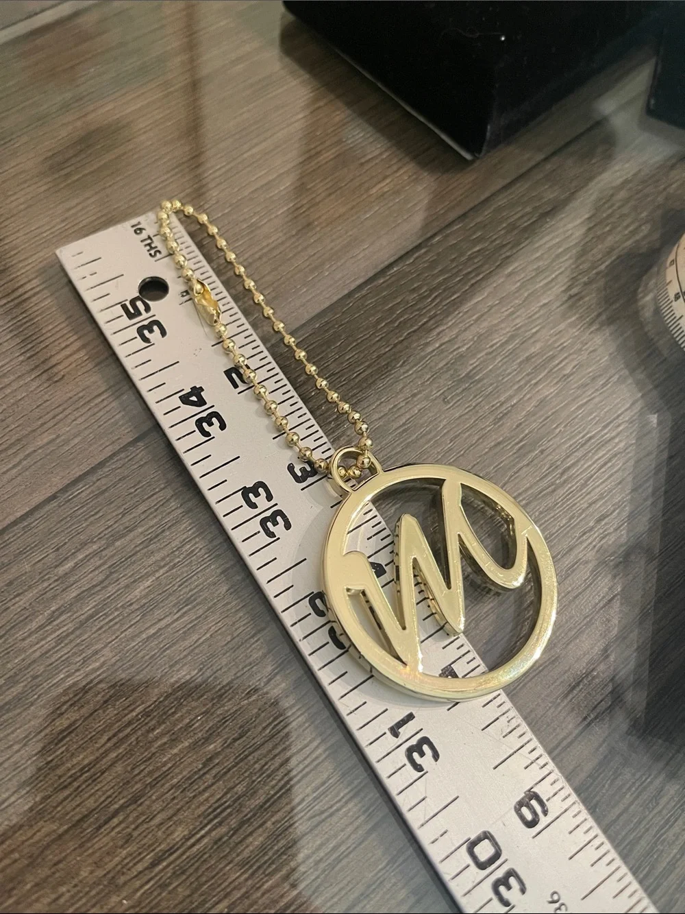 Emilie M “M” Monogram Bag Charm - Key Chain - Gold-Tone